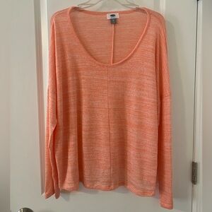 Old Navy Peach Knit Long Sleeve Top